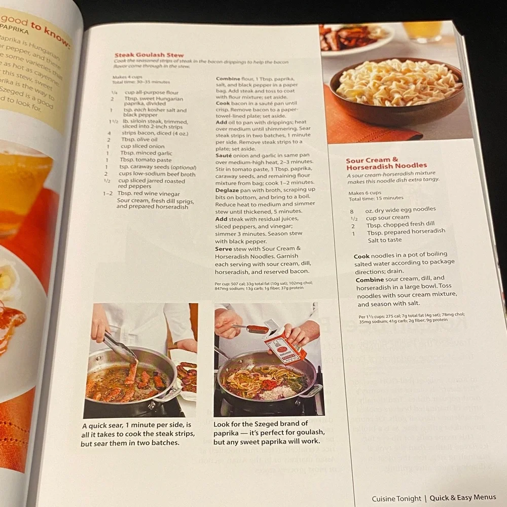 Cuisine Tonight quick easy